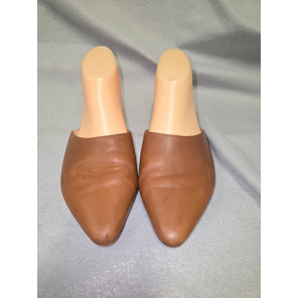 Madewell Women's Brown Leather Pointed Toe Mule Flats Size 6.5 - Picture 3 of 9